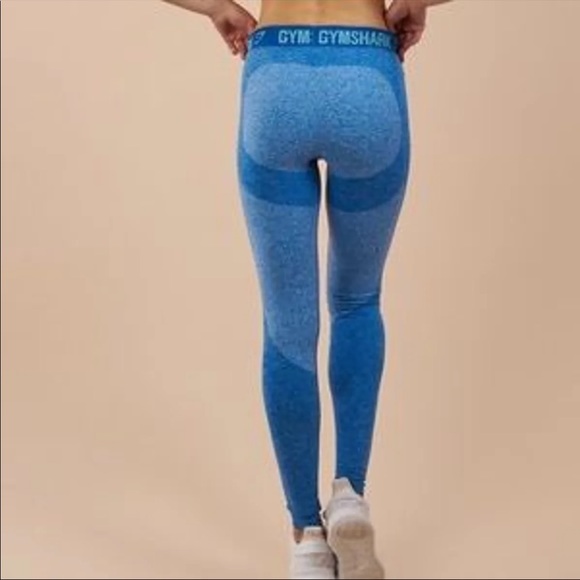 Gymshark Flex Blue Marl leggings medium - Picture 2 of 10